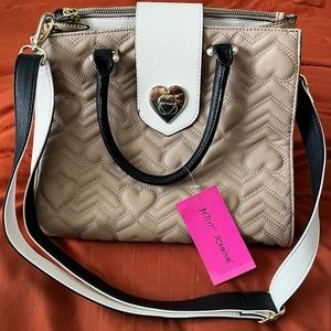 Betsey Johnson heart quilted handbag